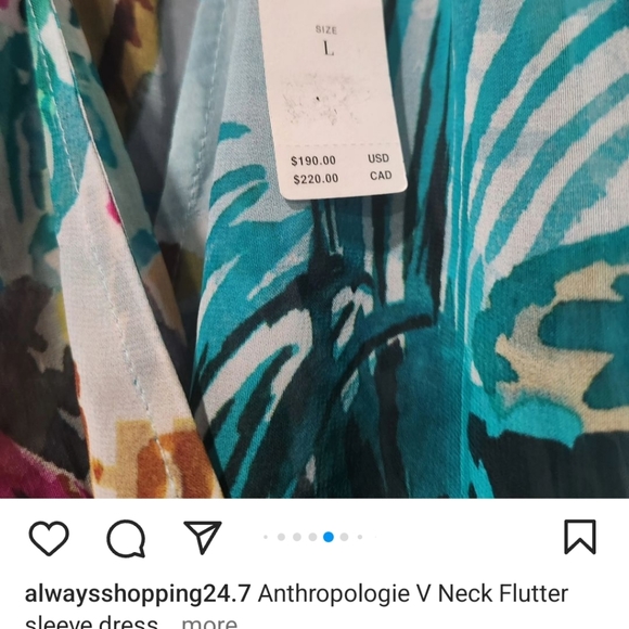 Anthropologie V neck flutter dress - Picture 4 of 8